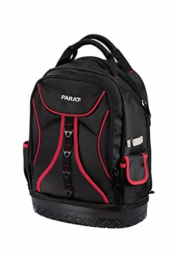 Produktbild: PARAT BASIC Backpack | Werkzeugrucksack 23L für Elektriker | Robuster Nylon Rucksack | Werkzeugrucksack mit 15 Fächern & 6 Gummischlaufen | Elektriker Rucksack mit verstärktem Boden & Tragekomfort