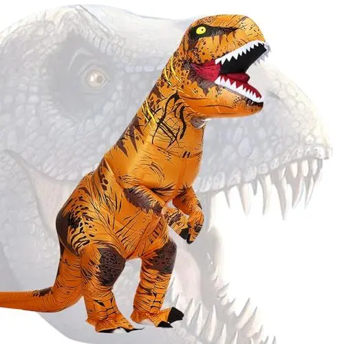 Produktbild: PARAYOYO Aufblasbare Dinosaurier kostüm Aufblasbare Trex Kostüm Erwachsene Dino kostüm Halloween Karneval Party Tyrannosaurus Rex Anzug Männer Frauen
