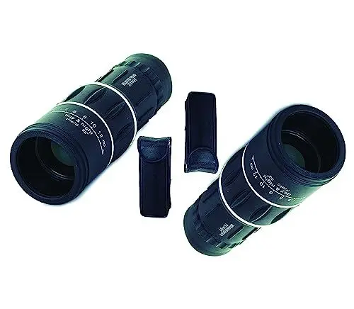 Produktbild: PARENCE - Set mit 2 monokularen Ferngläsern 16 x 52 mit Nachtfunktion - Tragetasche &·· Reinigungswerkzeug - gepanzerte Linse - Ideal Camping, Angeln, Beobachtung, Konzert, Schießstand / 2er-Set