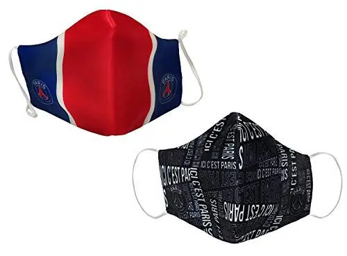 Produktbild: PSG Paris Saint-Germain 2 x Anti-Spritzmaske, wiederverwendbar, waschbar, Offizielle Kollektion