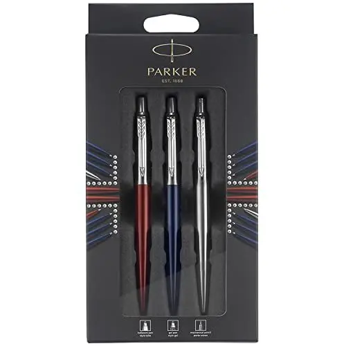 Produktbild: Parker Jotter London Trio Discovery Pack: Kugelschreiber (Royal Blue) | Gelstifte (Red Kensington) & Druckbleistift (Edelstahl)
