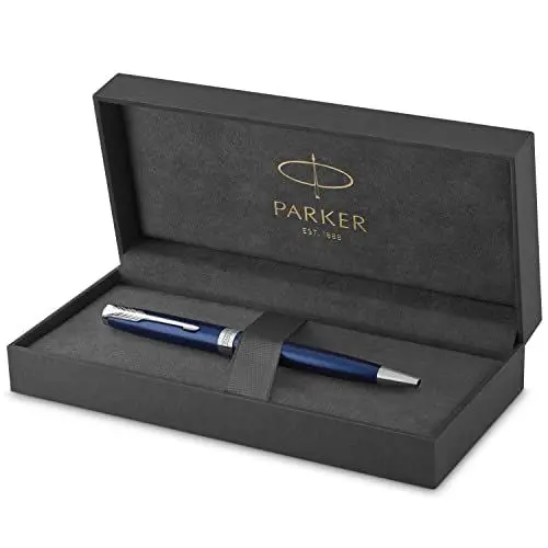 Produktbild: Parker Sonnet Kugelschreiber | Blaue Lackierung | Mittlere Spitze | schwarze Tinte | Geschenkbox