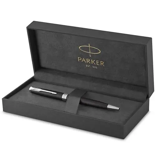 Produktbild: Parker Sonnet Kugelschreiber | Matt-Schwarze Lackierung mit Palladiumzierteilen | Mittlere Spitze | schwarze Tinte | Geschenkbox