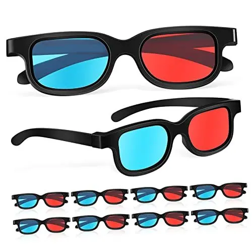 Produktbild: Parliky 10 Stück 3 3D-Spieltheater 3D-Filmbrillen 3D-Filme Computerbrillen Lazy-Brillen 3D-Betrachtungsbrillen Lunette DVD-Betrachtungsbrillen Gläser Für Computer Für Kino Abs