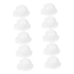 Produktbild: Parliky 10 Stück Mini Bauhut Miniatur Bauhut Mini Sicherheitshelm Mini Puppenhelme Kleine Hühnerhelme Mini Sicherheitshut Dekor Haustierhut Dekor Miniaturhelme DIY Helm