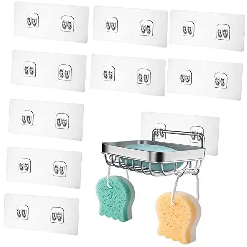 Produktbild: Parliky Selbstklebende Ersatzhaken Für Die Dusche Selbstklebende Wandhaken Für Badezimmer Küche Ankleidezimmer Ohne Bohren Ordentlicher Organizer