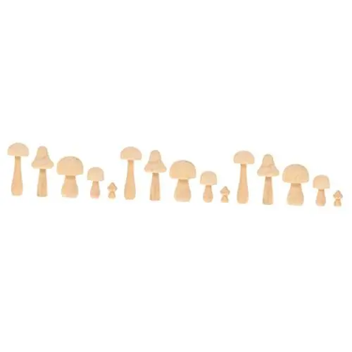Produktbild: Parliky 3sets Hand Bemalt Jungen Und Mädchen Spielzeug Holz Pilz Hause Verzierungen Set 5 Stücke * 3