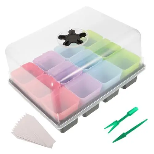 Produktbild: Parliky 1 Satz Sämlingstopf-Plug-Tablett-Heimpflanzset stauden succulent plants sähmaschine blumentöpfe Zimmerpflanzentopf Anzuchttöpfe aus Kunststoff Kunststofftöpfe für Pflanzen Plastik