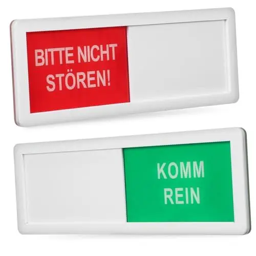 Produktbild: Parliky Stabile Acryl Schiebetür Schilder 2x Büro/besetzt Sichtschutz Indikator
