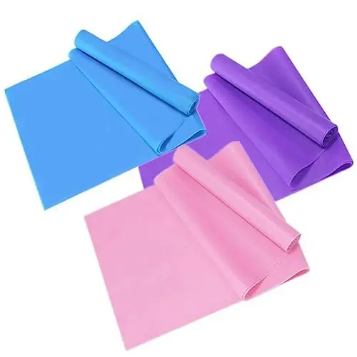 Produktbild: Parliky 3stücke Elastischer Yogagurt Stretchgurt Für Yoga Und Fitness Blau Rosa Lila Übungsband Für Dehnung Und Flexibilität rutschfeste Gurte Für Anfänger Und Profis