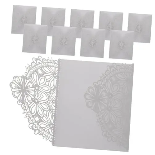 Produktbild: Parliky 40 Stk Hochzeitseinladung Einladungsumschläge Gefälligkeiten für Hochzeitsfeiern europäischer Stil einladungskarten hochzeitskarte Papierkunst-Einladungskarte Hochzeits Einladung