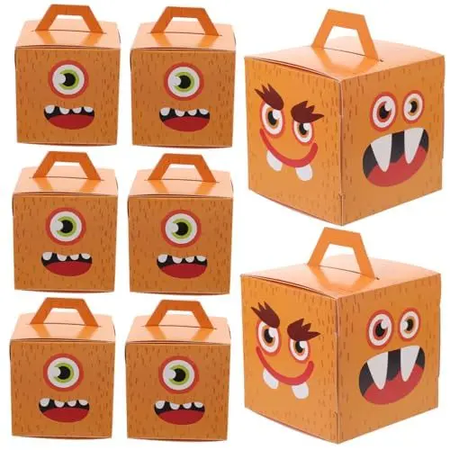 Produktbild: Parliky 8 Stück Kartons Halloween-geschenkbox Cartoon-süßigkeiten-behälter Süßigkeitenbehälter Für Den Haushalt Halloween-wohndekoration Halloween-dekoration Halloween-boxen Papier