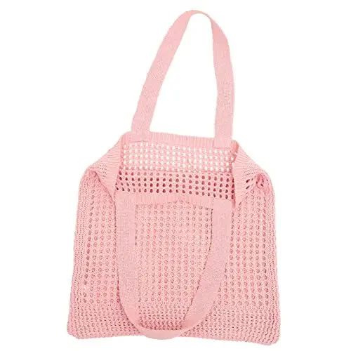 Produktbild: Parliky Durchbrochene Stricktasche Gestrickte Gehäkelte Tragetasche Boho Häkeltasche Fairycore-hobo-tasche Ästhetische Tragetasche Gewebte Handtasche Frau Häkeln Gehäkelte Tasche Polyester