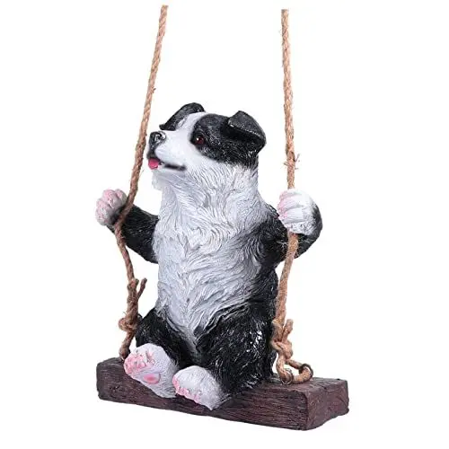 Produktbild: Parliky Tier Schaukel Statue Schaukel Hund Figurine Harz Für Outdoor Landschaft