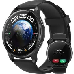 Produktbild: Parsonver Smartwatch Damen Herren mit Telefonfunktion, 5ATM Wasserdicht Schwimmuhr, 44 mm Fitnessuhr mit 100+ Sportmodi, Herzfrequenz und Schlaftracking, Smart Watch für Android & iPhone, Schwarz, SR3