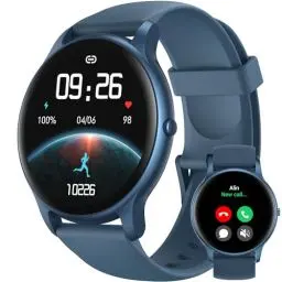 Produktbild: Parsonver Smartwatch Herren Rund mit Telefonfunktion, Fitnessuhr Damen Herren mit 100+ Sportmodi, Herzfrequenz Schlafmonitor, Schrittzähler Uhr mit IP68 Wasserdicht, Smart Watch, Damenuhr Blau, SPROD1