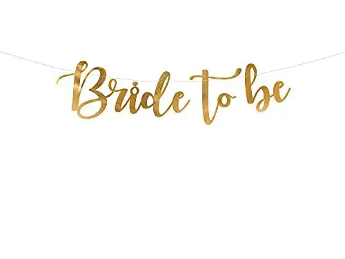 Produktbild: PartyDeco Banner Bride to be Gold | 80 x 19 cm