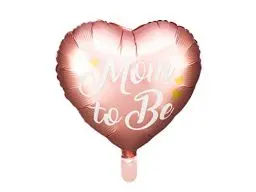 Produktbild: PartyDeco Folie Herz rosa Ballon gedruckt Mama zu sein auf Hel Air hängende Dekoration für Baby Dusche Geschlecht Reveal Party Ballon Girlande/Folienballon Herz Mom to Be 35cm Helium Luftballon