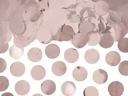 Produktbild: PartyDeco Konfetti Kreise 2,5cm 15g Tischdeko Geburtstag Party Streudeko Tischkonfetti Confetti roségold rund Konfettikanone – Konfetti Kanone Tischknaller Party-Popper Partyknaller