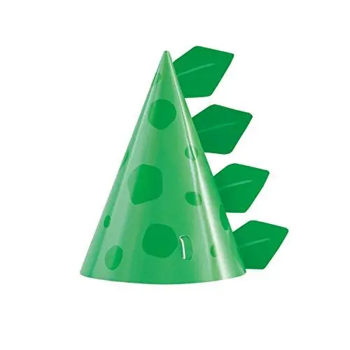 Produktbild: Partyhüte - Blau & Grün Dinosaurier-Party - 8er-Pack, 15 cm x 10 cm