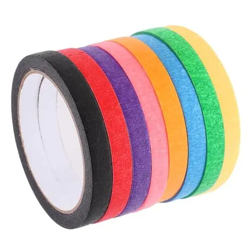 Produktbild: PartyKindom Abdeckband Selbstklebend 8 Rollen Bunte Bänder Zeichenband Dekoratives Abdeckband Vielseitiges Bastelband
