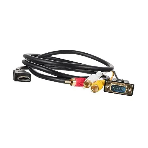 Produktbild: PartyKindom 1stk Zu Vga Laptopkabel Zum Fernseher Computeradapter Zum Konverter Zum Kabel Zum Männlichen Adapter Für Monitor Zum Adapter Zum Audiokabel 1,5m Kabel Rechner Verbinder Kupfer