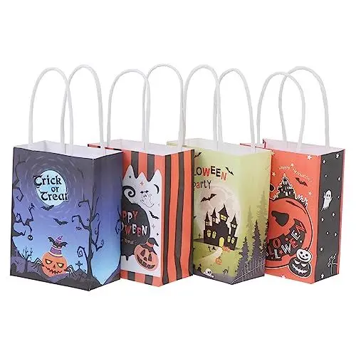 Produktbild: PartyKindom Halloween Goody Bag Füller 20 Pack Papier Süßigkeiten Beutel Party Favor Taschen Griffe für Feiern