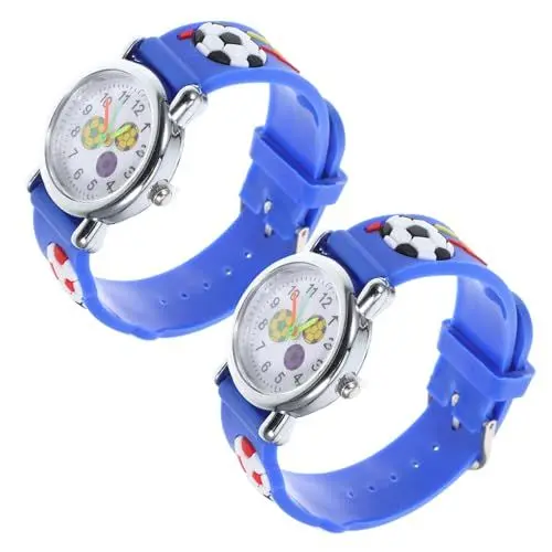 Produktbild: PartyKindom 2St kinderuhren Armbanduhr Kinder Armbanduhr für Kinder Kinderuhr mit D-Druck Kinderuhr mit Cartoon-Druck desmet für Kinder ansehen auf Kind verpackt Anschauen männlich