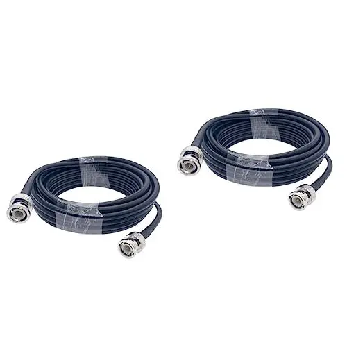 Produktbild: PartyKindom 2st Öffentliche Bnc-leitung Koaxialkabel Rg58 Kabel Draht Bnc Männlich Zu Männlich Catv-kabel Aux-kabel Rg58 Bnc Kabel Bnc Kamerakabel Rg58 Audiokabel Fernsehen Stromkabel Kupfer