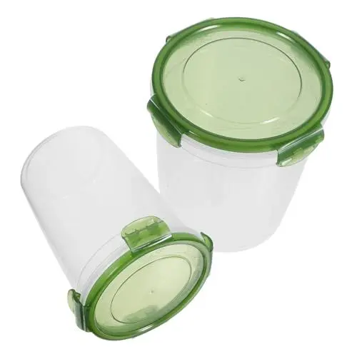 Produktbild: PartyKindom 2stücke Versiegeltes Plastikglas Getreidevorratsglas Plastikdose Mit Luftdichtem Verschluss Für Trockenfrüchte Und Lebensmittelbehälter Küche