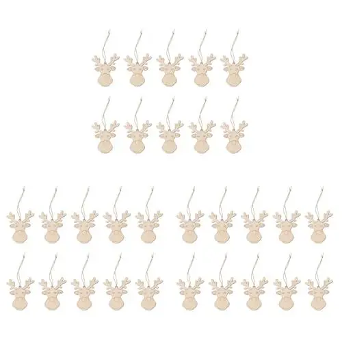 Produktbild: PartyKindom 30 Stück Hang Rentier Deko Hänge REH Deko Christmas Deko Weihnachtsdeko Innen für Baum Garten Hof Weihnachten Deko