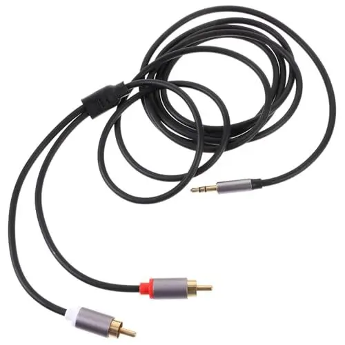Produktbild: PartyKindom 3,5-mm-audiokabel Stereo-klinkenkabel Kopfhörerkabel RCA-zu-aux-Kabel Cinch Auf 3,5 Mm Audio Kabel 3,5-mm-auf-Cinch-Kabel Hilfskabel Stereokabel RCA Zu Aux Vergoldet Rechner Bass