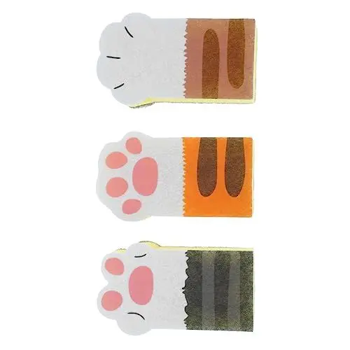 Produktbild: PartyKindom 3St Katzenpfotenschwamm küchenhelfee schwämme küche putzlappen Topf Scrubber Sponge Katzenklaue- Krallenschwamm für Katzen Schwammbürste verdicken Scheuerschwamm Wäscher Vlies