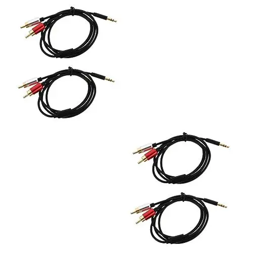 Produktbild: PartyKindom 4 Stück Audioleitung Stereo-audio y Stereo-y-adapter Y Adapterstecker Y-stecker Buchse Auf 2 Stecker Soundbox-lautsprecher Jst- Doss-lautsprecher Kabel Plastik Splitter