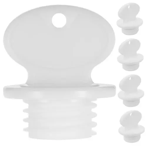 Produktbild: PartyKindom 5St Wärmflaschen-Stecker Tragbare Stopper Ersatzstopfen Kunststoffstopfen Heißwassersackstopfen Beutel Verschlussstopfen Leckstopper Plastikstopfen Thermosflasche Weiß