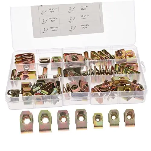 Produktbild: PartyKindom 60St Stollenmutter Befestigungselemente für Karosseriebleche Kfz-Klemmmutter Auto Klemmmutter Auto-Armaturenbrett-Clips Kfz-Clips und Befestigungselemente Karosserieblech-Clips