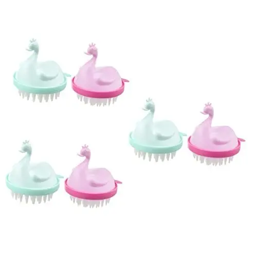 Produktbild: PartyKindom 6 Stk Massage-shampoo-kamm Haarshampoo-bürste Duschbürste Für Haare Bürste Für Lockiges Dusche Haarbürste Haustier-shampoo Kopfwäscher Kopfhaut Tpe Kind Schrubben