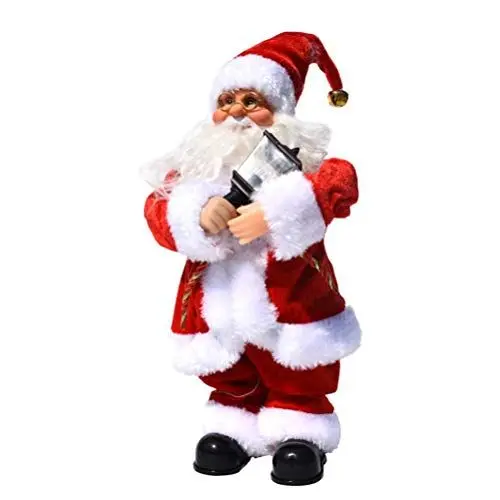 Produktbild: PartyKindom Elektrisches Weihnachten Weihnachtsgesang Puppe Musikpuppen Batteriebetriebene Weihnachtsmannpuppe Musical Weihnachtsdekoration Elektronisch Saxophon Kind