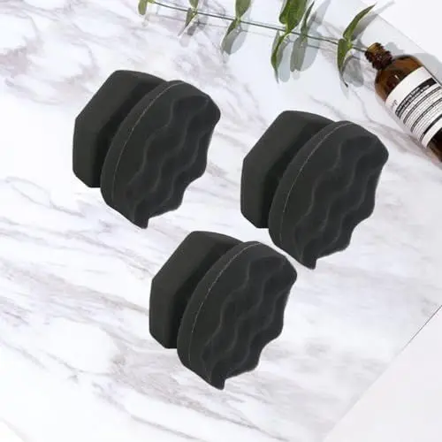 Produktbild: PartyKindom Reifenwachsschwamm Praktischer Reifen-Sechskantgriff- Glanzapplikator Dressing Detaillierung Schaumschwamm Wiederverwendbar Für Vinyl-Gummi Felgenreiniger 4 Stück Pro