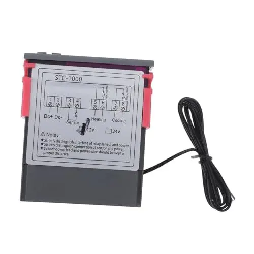 Produktbild: PartyKindom 12-v-temperaturregler Digitaler Thermostat-sensor-controller Für Kühlschrank Und Fermenter