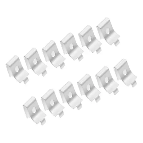 Produktbild: PartyKindom Trennwandhalterungen Aus Aluminiumlegierung 12er-pack Regalklammern Küchenregalhalterungen Verstellbar Für Büroschränke Und Bücherregale