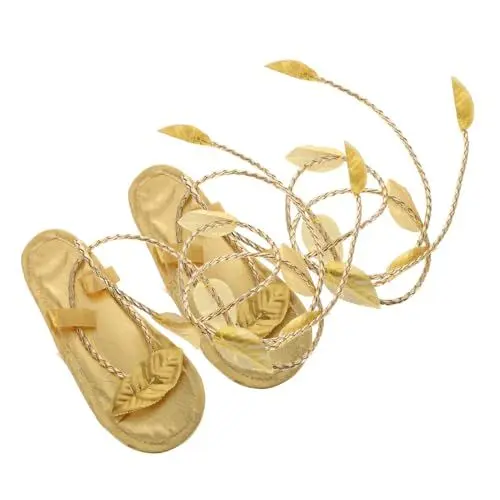 Produktbild: Party-Schuhe Halloween-elfenkostüm Griechische Göttin Kostüm Frauen Göttinnen-Sandale Zubehör Für Ägyptische Göttinnen Griechische Göttin Kostümzubehör Ellie-Schuhe Golden Plastik ibasenice