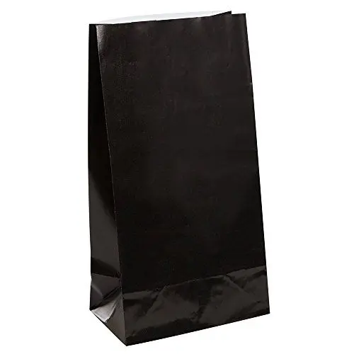 Produktbild: Partytaschen aus Papier - Schwarz - 12er-Pack