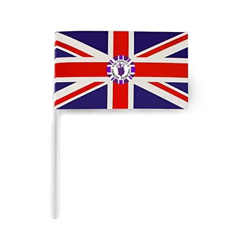 Produktbild: Partyzubehör-Set mit Union-Jack-Flagge, Papier-Lunchbox und Taschen – komplettes britisches Themenpaket für Straßenfeiern, King Coronation Merchandise und patriotische Veranstaltungen, Flaggen, 40