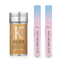 Produktbild: Hair Finishing Stick 2 PCS & Hair wax stick 1 PCS, for Hair Edge Frizz Control, Small Broken Hair, Broken Hair Finishing Stick, Naturally Refreshing, Non-Greasy and Non-Sticky