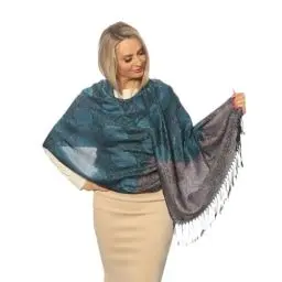 Produktbild: PashminaShine-Schal-Weich Wie Kaschmir Und leicht wie Seide-Mit Paisley motiv-Pashmina-Schal Damen-Schal Herren-200 * 70 cm-Schal Damen Winter-Jaquard-Wrap-Schals und Tücher für Damen (Blau Rot)