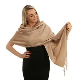 Produktbild: PashminaShine-Schals-Schal Damen-Kaschmir Weich-Seide Leicht-Schal Damen Frühling-Halstuch Damen-Pashmina Schal Damen-Schal Herren-Schal Damen Sommer-Schals und Tücher für Damen-Herbst-Beige