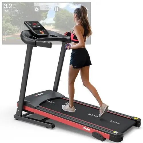 Produktbild: PASYOU Klappbares Laufband für Zuhause,2.0PS,1-12KM/H Laufbänder mit Steigung, Klappbares Laufband,15 Voreingestellte Programme mit LED-Display,Leises Training zu Hause und Im Büro,Belastung 120Kg