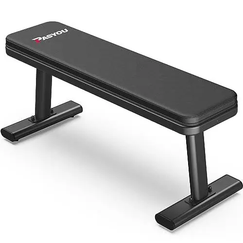 Produktbild: PASYOU PW100 Hantelbank Flachbank, Extreme Belastbarkeit 660 KG, Trainingsbank Fitness Bank für Zuhause für Ganzkörpertraining