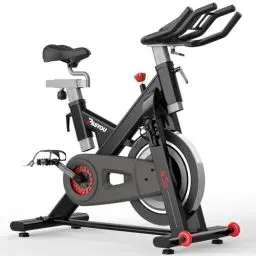 Produktbild: PASYOU S50 Heimtrainer Fahrrad mit Magnetischem Widerstand, Riemenantrieb Fitnessbikes mit 15KG Schwungrad, 4-Fach Verstellbarer Ergometer Hometrainer mit RPM Monitor - 150KG Belastbar